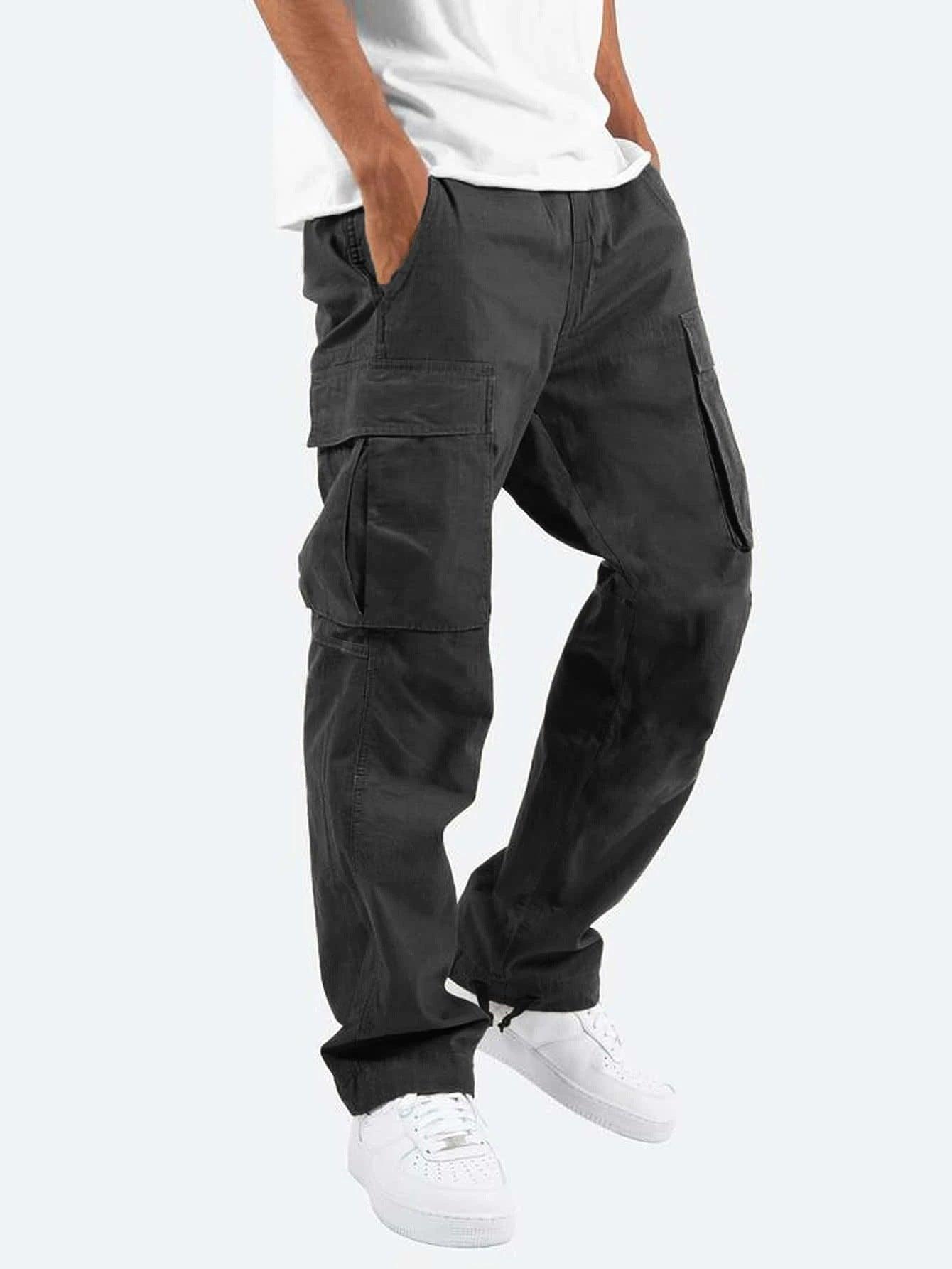 Men's Workwear Drawstring Multi-pocket Casual Pants - Elite Essence Store