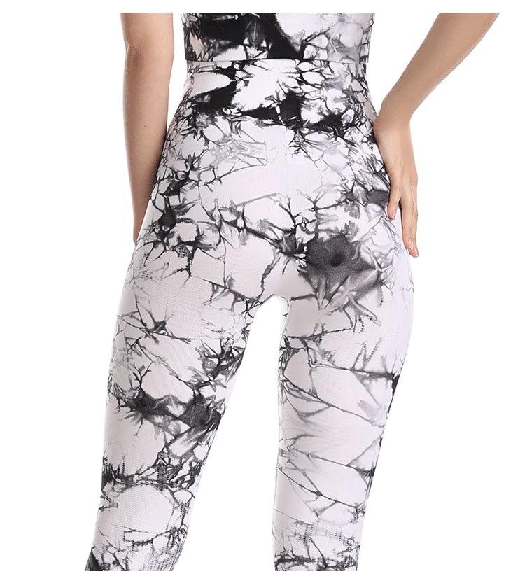 Tie Dye Leggings Women Fitness Yoga Pants Seamless Push Up Workout Tights Gym Sports Legging - Elite Essence Store