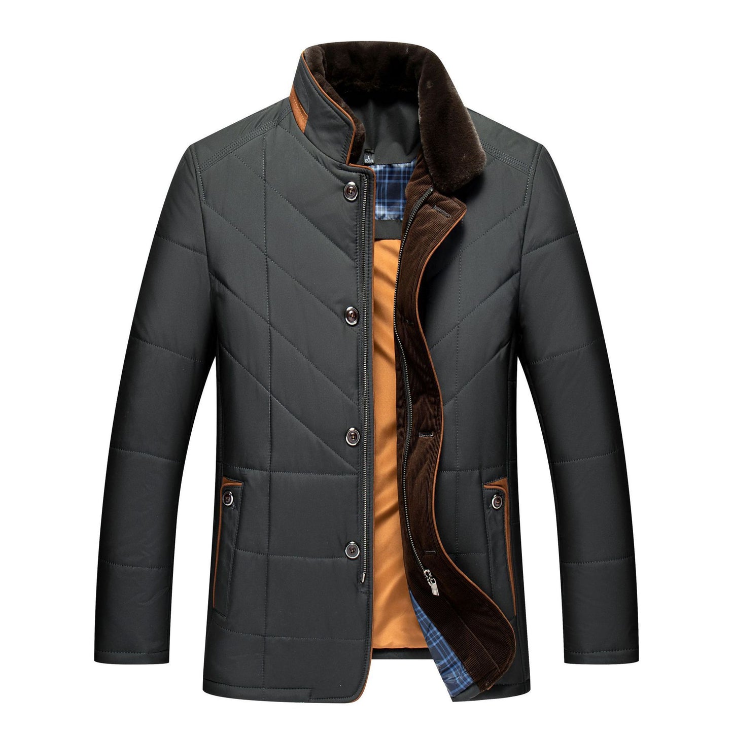 Middle-aged Men Winter Middle-aged And Elderly Thick Warm Quilted Coat Cotton-padded Jacket