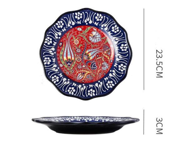 Underglaze Ceramic Tableware Bohemian Household Dishes - Elite Essence Store