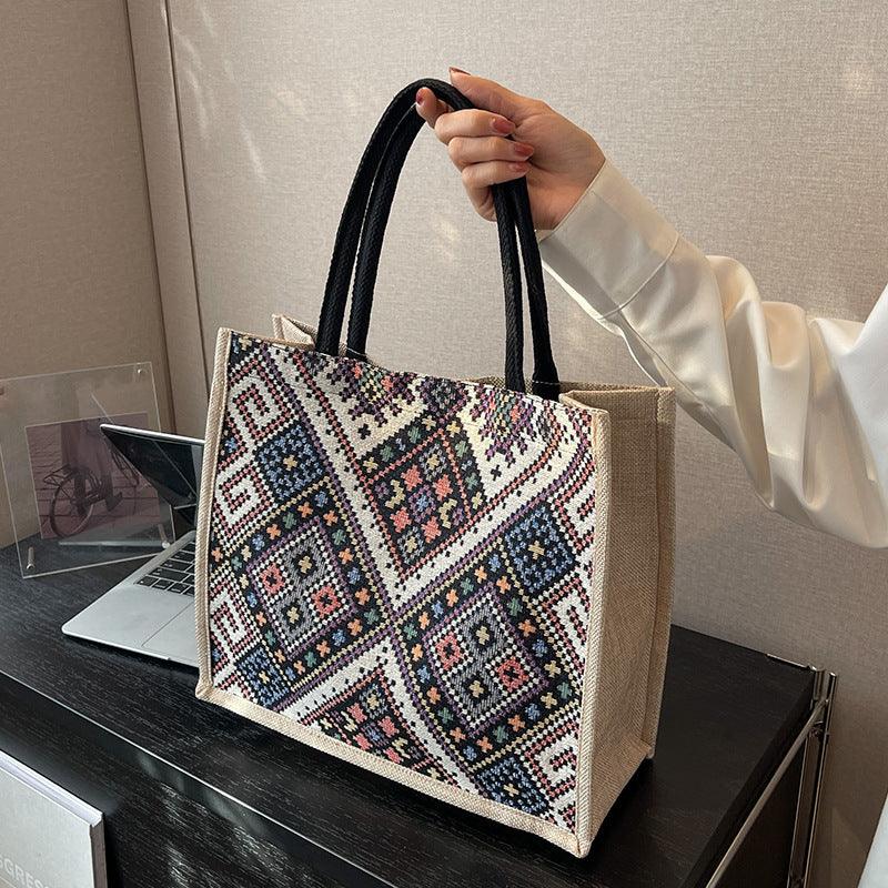 Ethnic Style Shoulder Bag Large Capacity Commuter Totes Women Fashion Shopper Bag For Students - Elite Essence Store