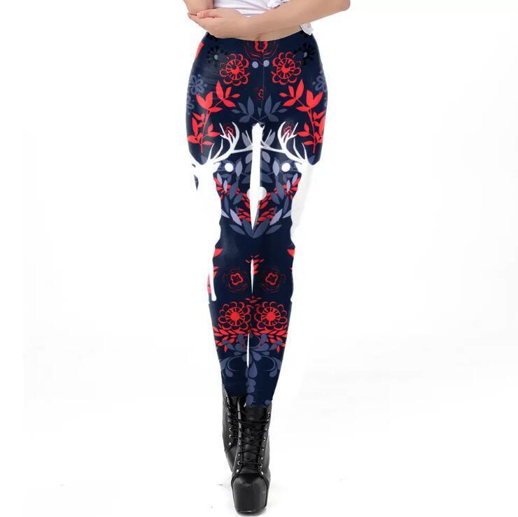 European And American Thin Leggings Women Wear Digital Printed Trousers - Elite Essence Store