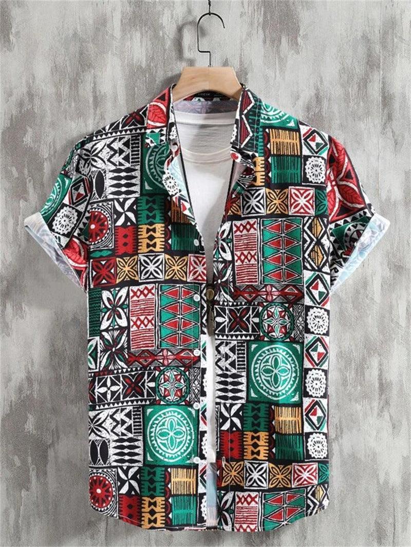 Vintage Shirt Hawaiian Loose Breathable Men's Clothing - Elite Essence Store