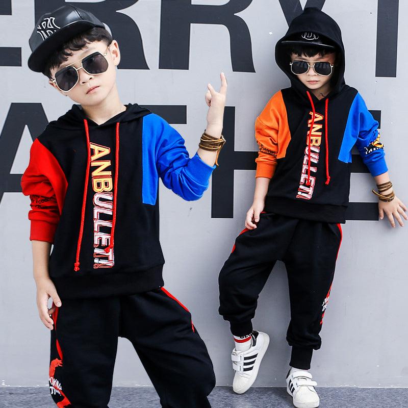 Boys spring suit new Korean children's clothing in the big boy boy long-sleeved sports two-piece suit tide clothes - Elite Essence Store