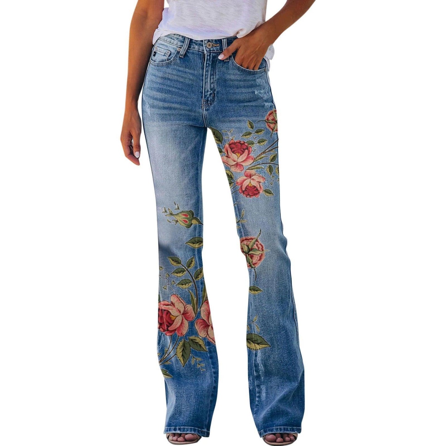 Summer New Flower-bird Print Women's Trousers - Elite Essence Store