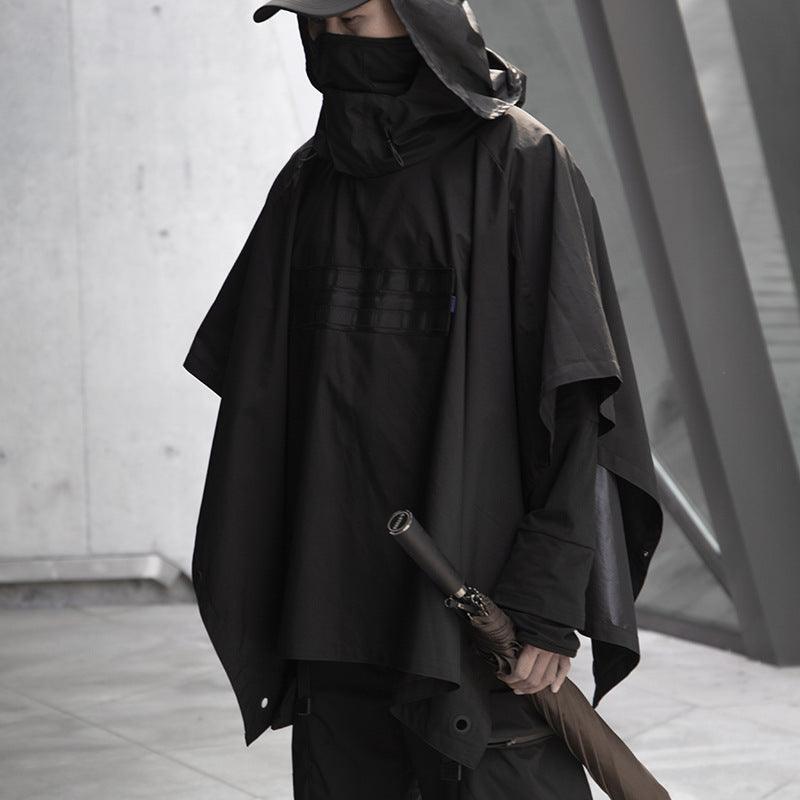 Cyberpunk Functional Cloak Dark Ninja Shawl Outdoor Rain And Snow Trench Coat - Elite Essence Store