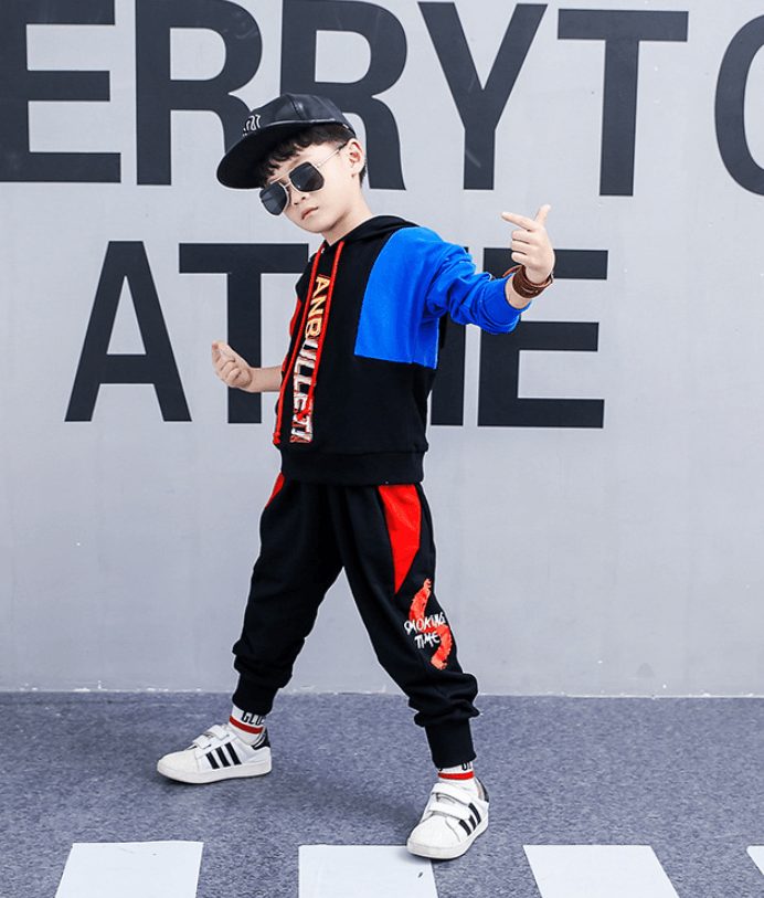 Boys spring suit new Korean children's clothing in the big boy boy long-sleeved sports two-piece suit tide clothes - Elite Essence Store