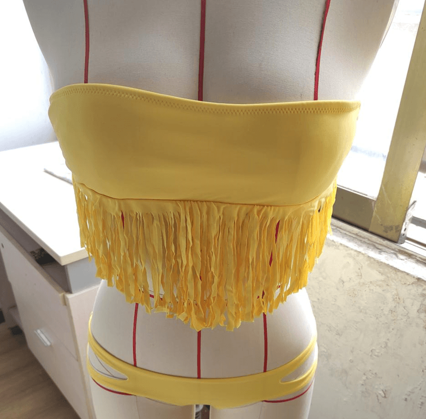 Fashion bra swimwear bikinis tassel female spa tourism suit aliexpress explosion - Elite Essence Store