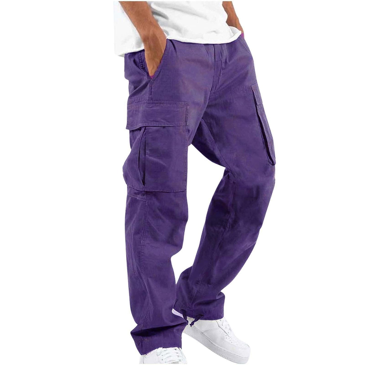 Men's Workwear Drawstring Multi-pocket Casual Pants - Elite Essence Store