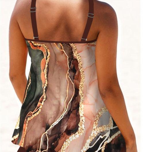 Customized Printing Metal Ring Double-shoulder Strap Backless Sexy Sling - Elite Essence Store