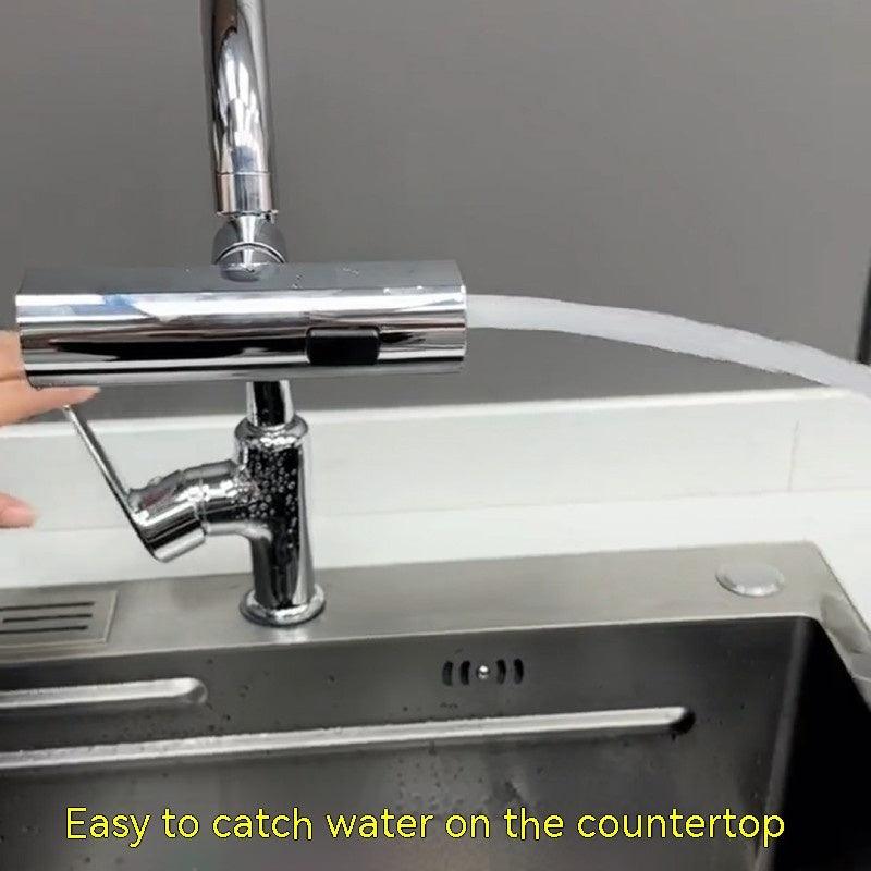 Kitchen Faucet Waterfall Outlet Splash Proof Universal Rotating Bubbler Multifunctional Water Nozzle Extension Kitchen Gadgets - Elite Essence Store