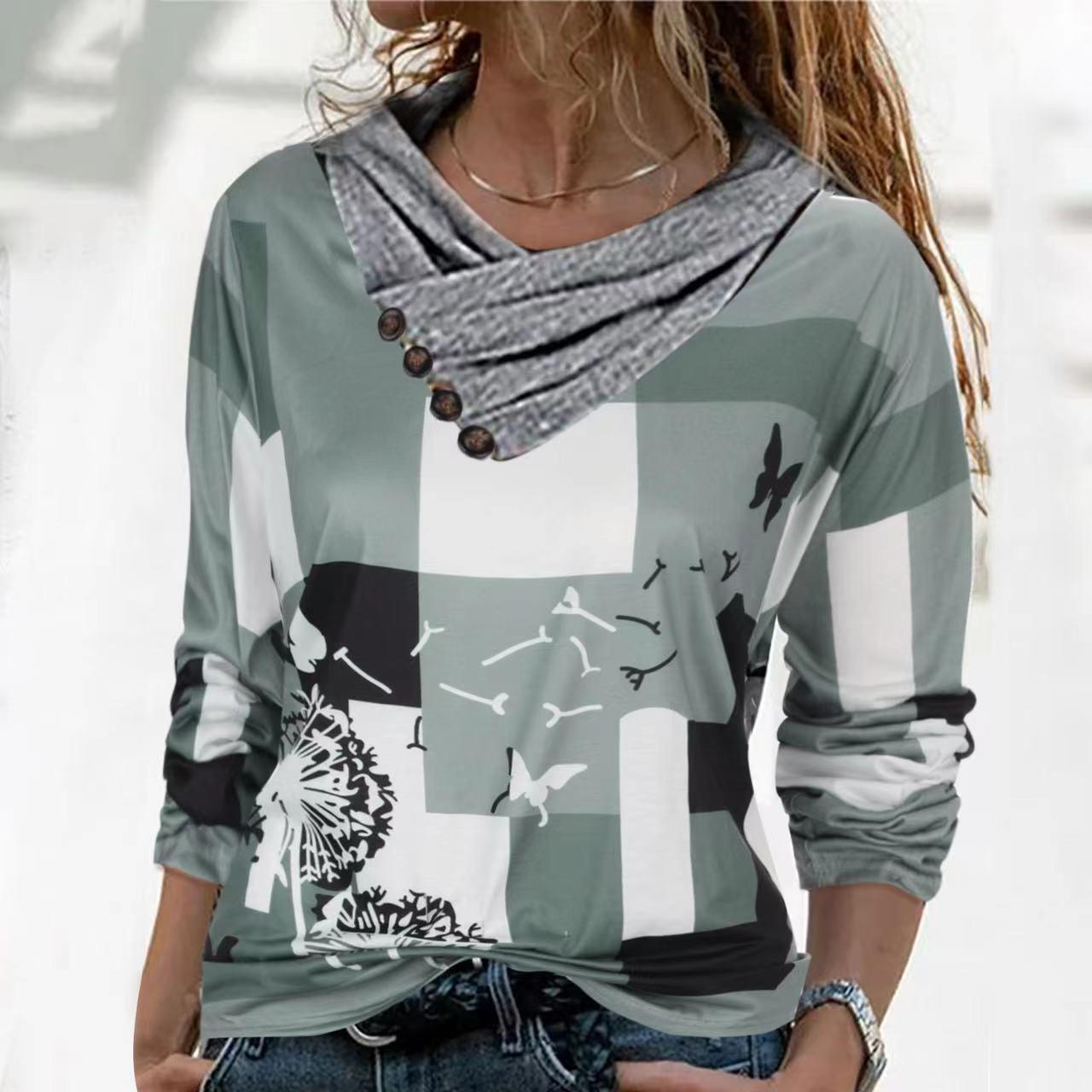 Spring Striped Positioning Printed V-neck Sweater - Elite Essence Store