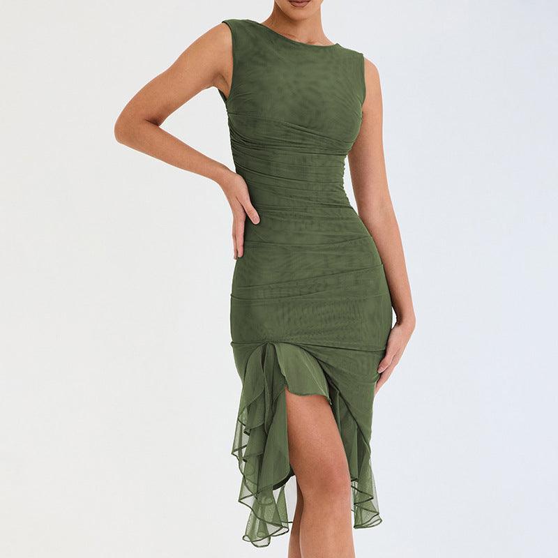 Summer Slim Skinny Sleeveless Dress For Women Fashion Party Club Dresses - Elite Essence Store