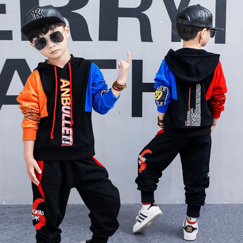 Boys spring suit new Korean children's clothing in the big boy boy long-sleeved sports two-piece suit tide clothes - Elite Essence Store