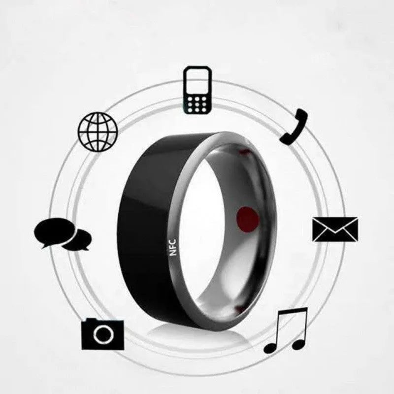 Black Technology Ring Solar Android Temperature Magic Net Red Smart Sci-Fi Bluetooth Ring