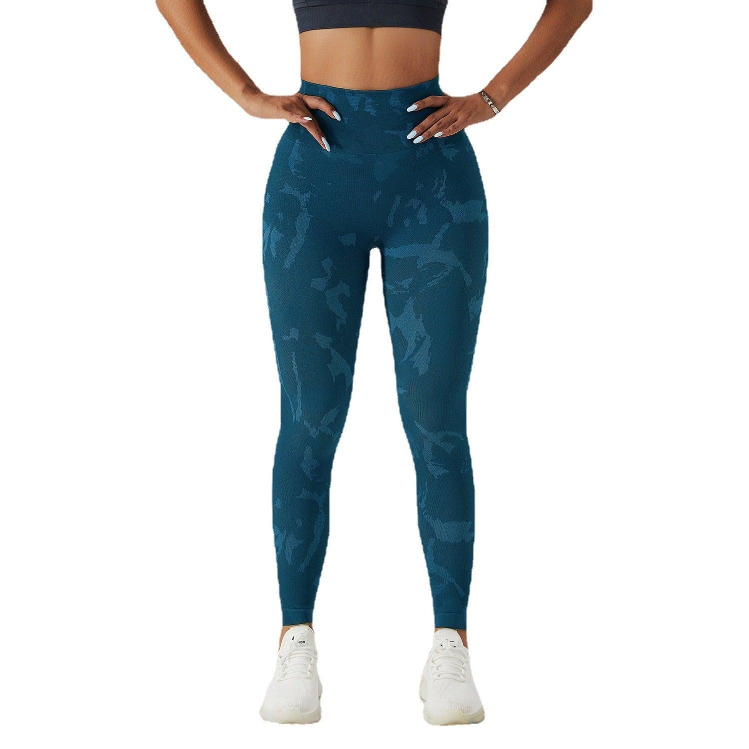 Camouflage Peach Hip Raise Fitness Pants Women's Quick-drying - Elite Essence Store