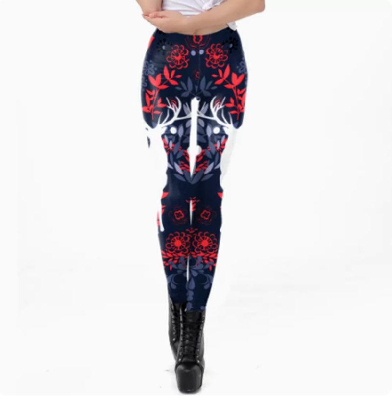 European And American Thin Leggings Women Wear Digital Printed Trousers - Elite Essence Store