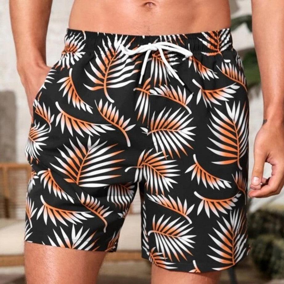 Men's Printed Loose Hot Springs Casual Beach Shorts - Elite Essence Store