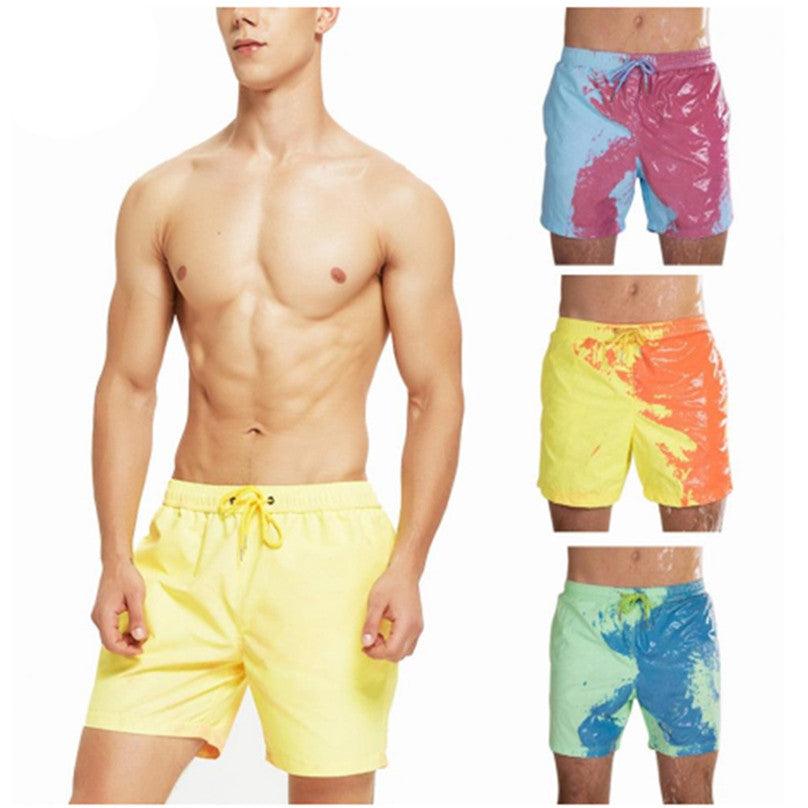 Magical Change Color Beach Shorts Summer Men Swimming Trunks Swimwear Swimsuit Quick Dry bathing shorts Beach Pant - Elite Essence Store