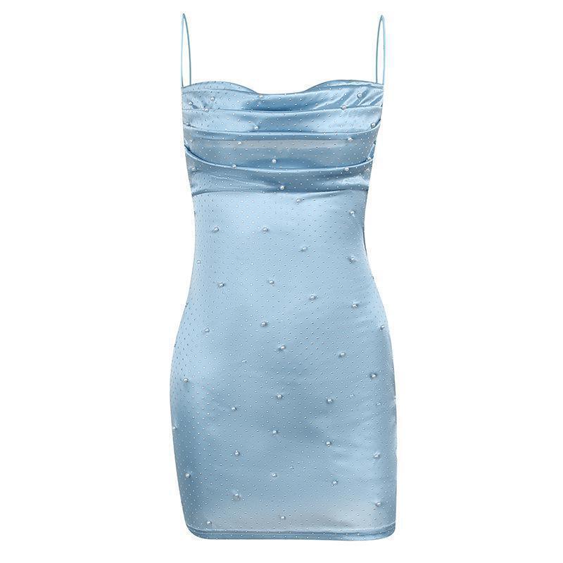 Women's Beaded Sling Backless Dress - Elite Essence Store