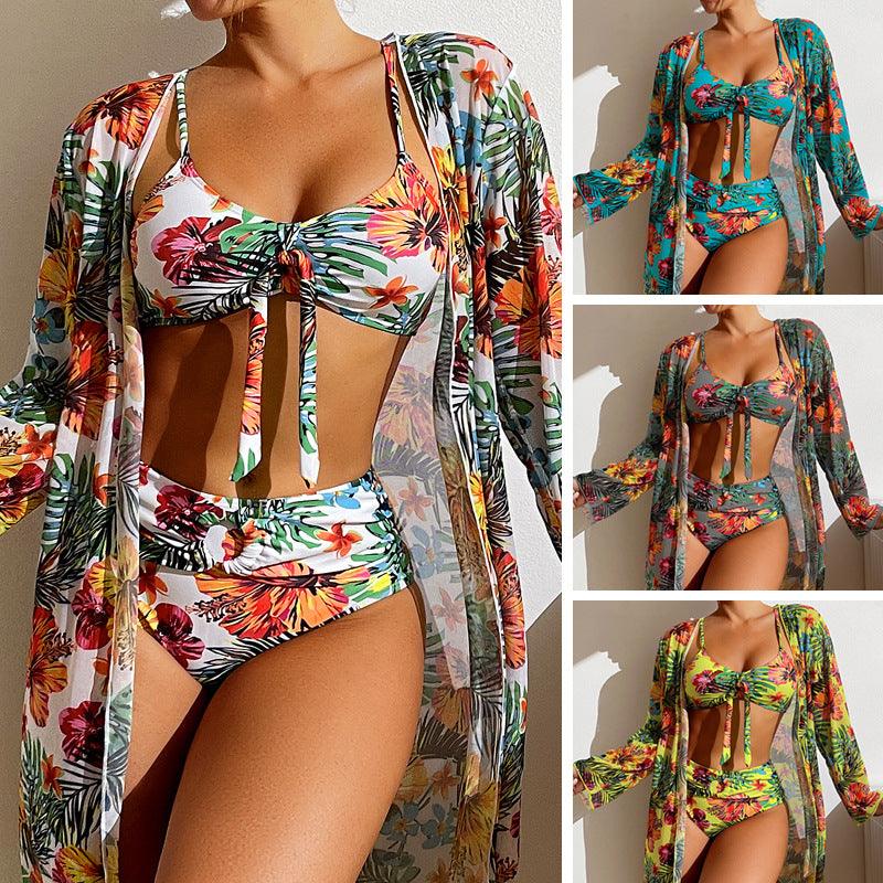 Swimwear Long Sleeved Blouse Three Piece Suit - Elite Essence Store