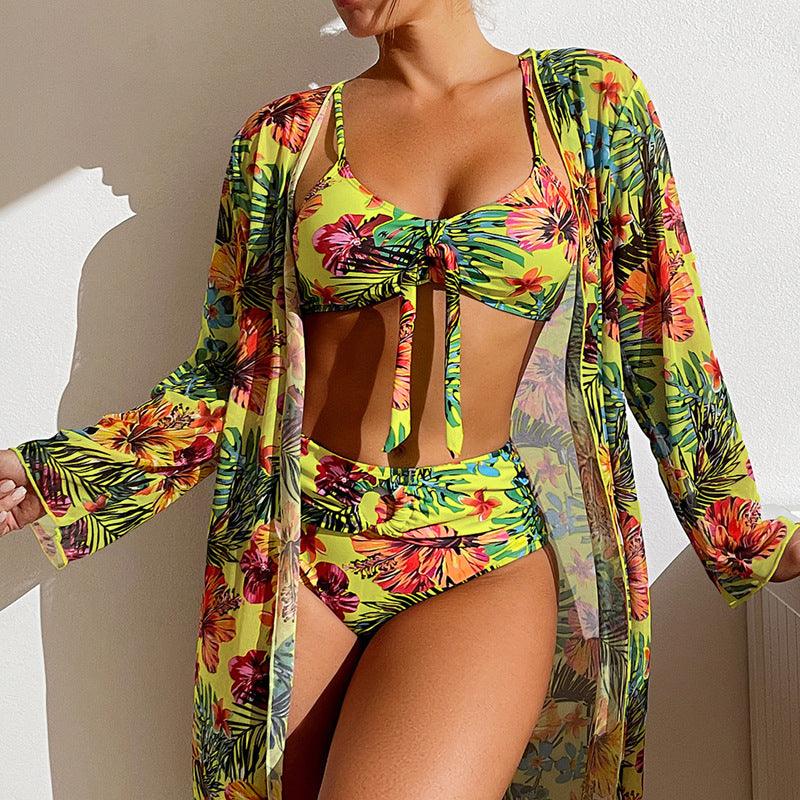 Swimwear Long Sleeved Blouse Three Piece Suit - Elite Essence Store