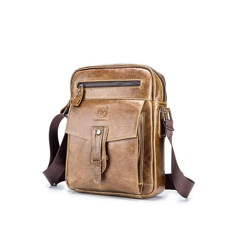 Men's First Layer Cowhide Large Capacity Shoulder Messenger Bag - Elite Essence Store