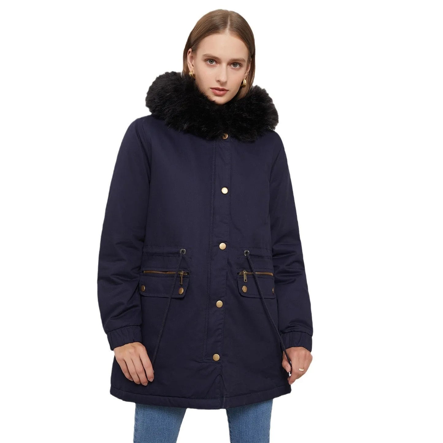 European Size Parka Workwear Cotton Coat Female