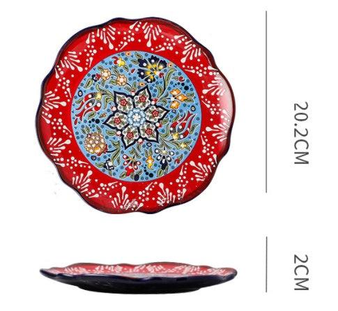 Underglaze Ceramic Tableware Bohemian Household Dishes - Elite Essence Store