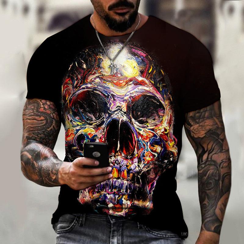 Summer Men's 3D Digital Printing T-shirt Short Sleeve - Elite Essence Store