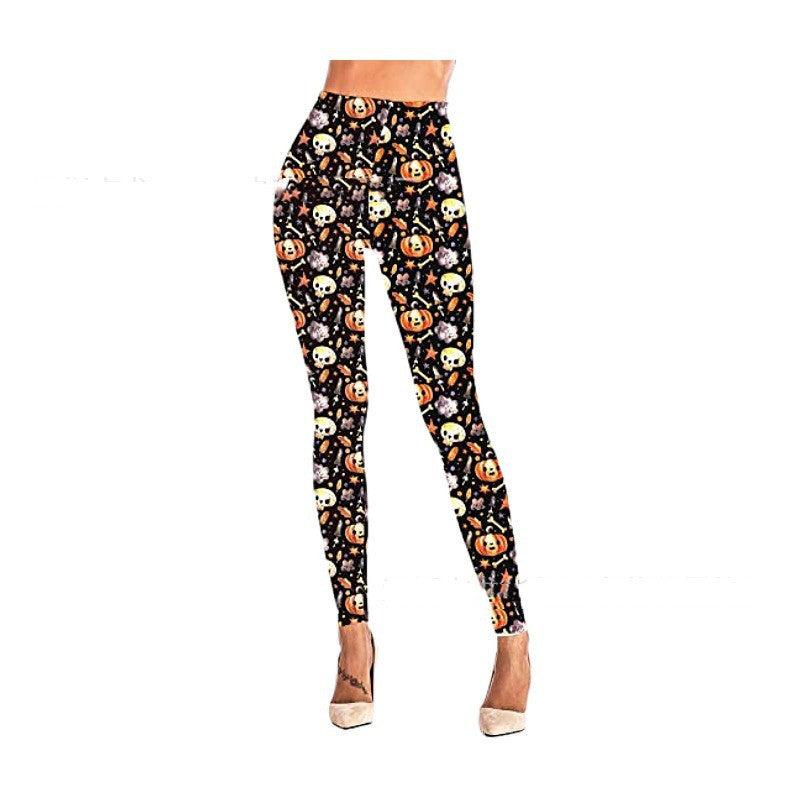 Halloween Women's Printed Slim Fit Stretch Yoga Pants - Elite Essence Store