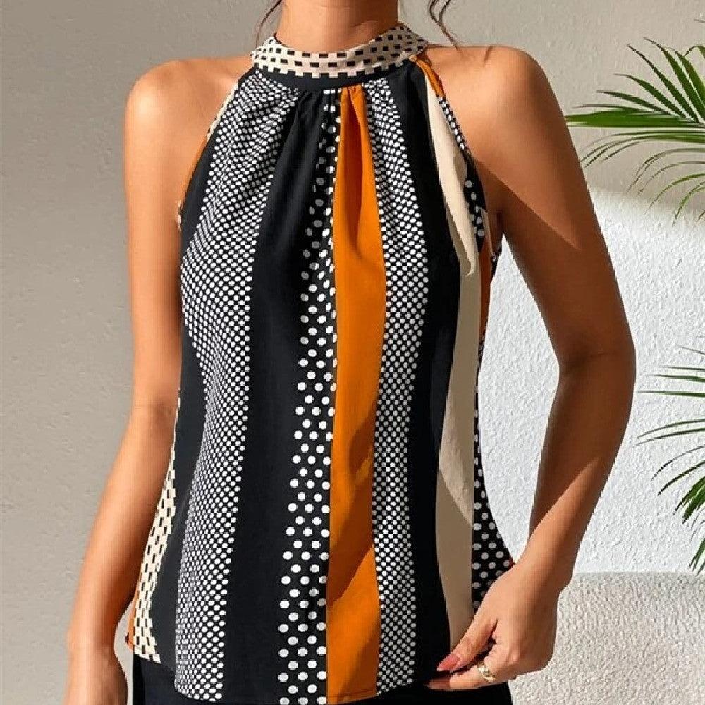 Women's Polka Dot Color Matching Camisole - Elite Essence Store