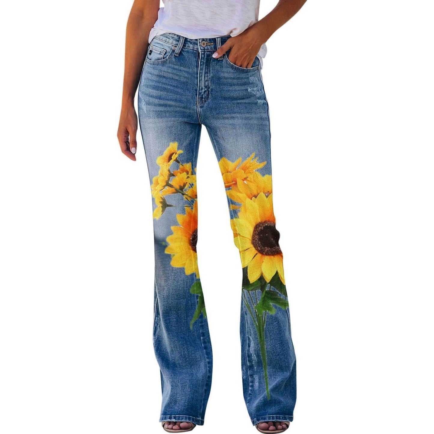 Summer New Flower-bird Print Women's Trousers - Elite Essence Store