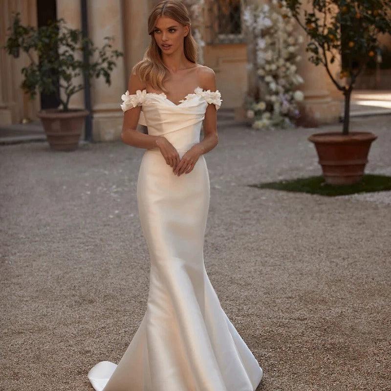 Wedding Dresses Mermaid Bride Dress With Detachable Train - Elite Essence Store