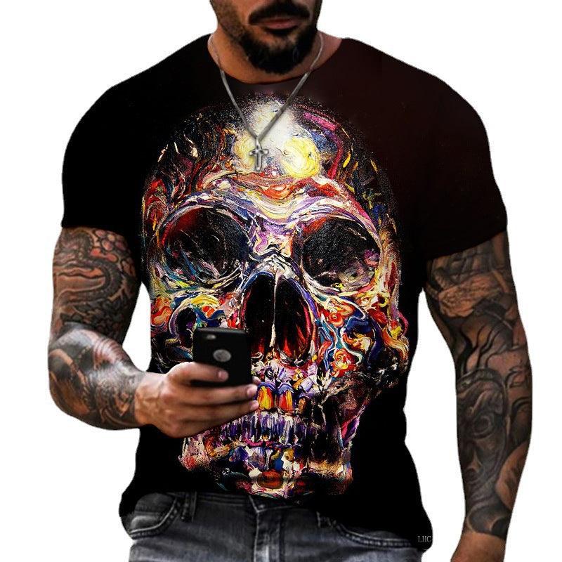 Summer Men's 3D Digital Printing T-shirt Short Sleeve - Elite Essence Store