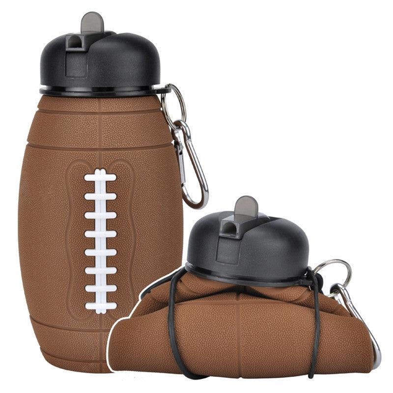 Outdoor Collapsible Sports Water Bottle Reusable Leak-proof Portable Football Water Bottle For All Sports - Elite Essence Store