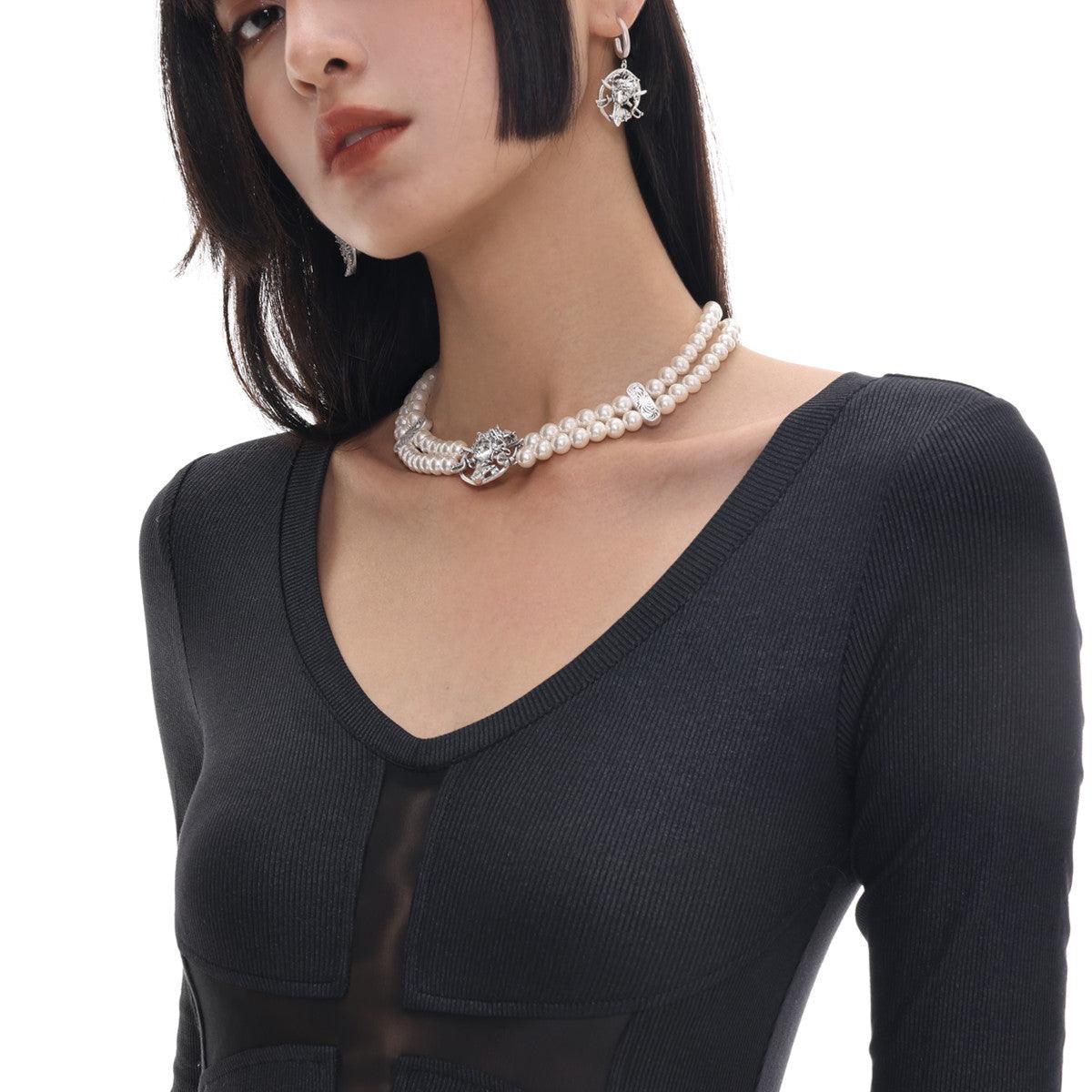 Women's Fashion Vintage Made Old Light Luxury Old Collarbone Chain - Elite Essence Store