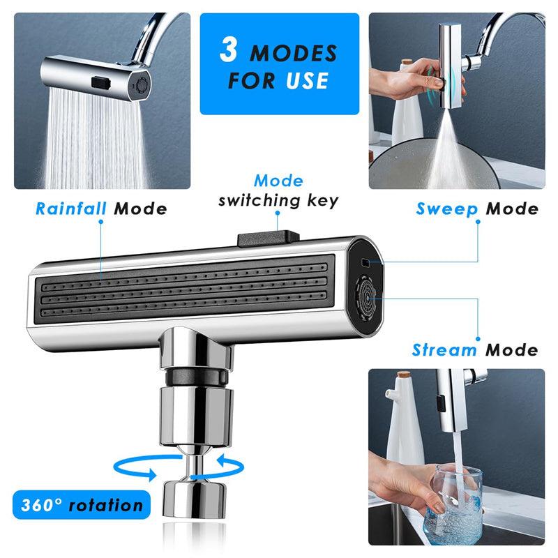 Kitchen Faucet Waterfall Outlet Splash Proof Universal Rotating Bubbler Multifunctional Water Nozzle Extension Kitchen Gadgets - Elite Essence Store