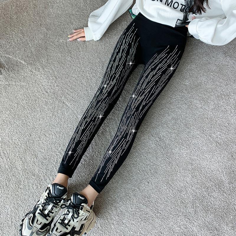 Shiny Rhinestone Leggings For Women - Elite Essence Store