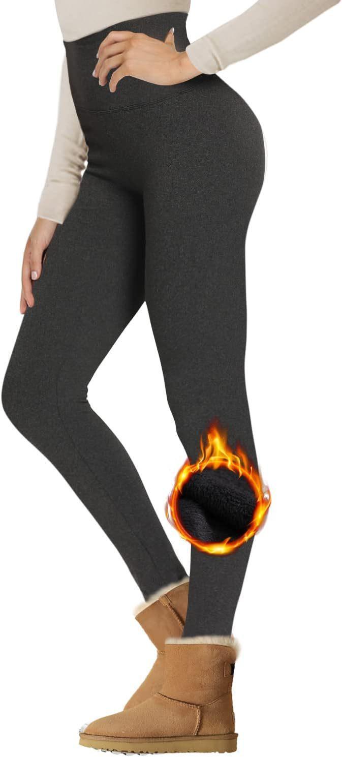 Cropped High Waist Velvet Padded Leggings Thermal Slim Fit - Elite Essence Store