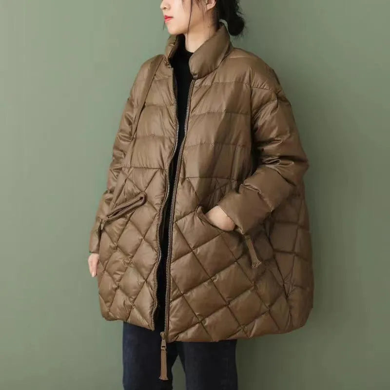 Loose Plus Size Casual Mid-length Cotton And Thickening Cotton-padded Coat