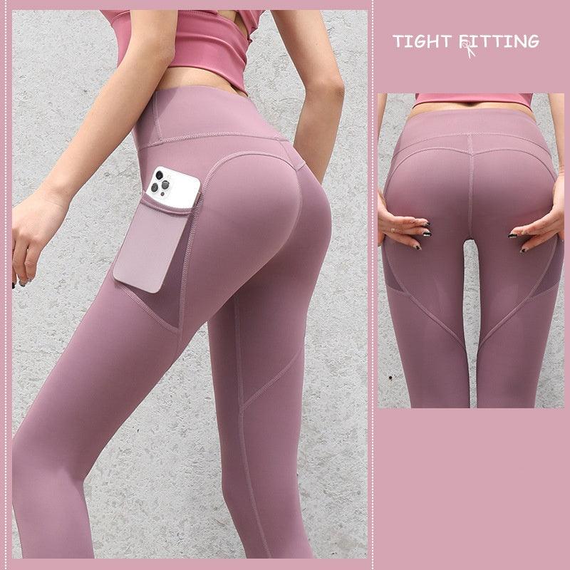 Gym Sport Seamless Leggings With Pockets Push Up High Waist Pants Women Fitness Running Yoga Pants Gym Sport Seamless Leggings - Elite Essence Store