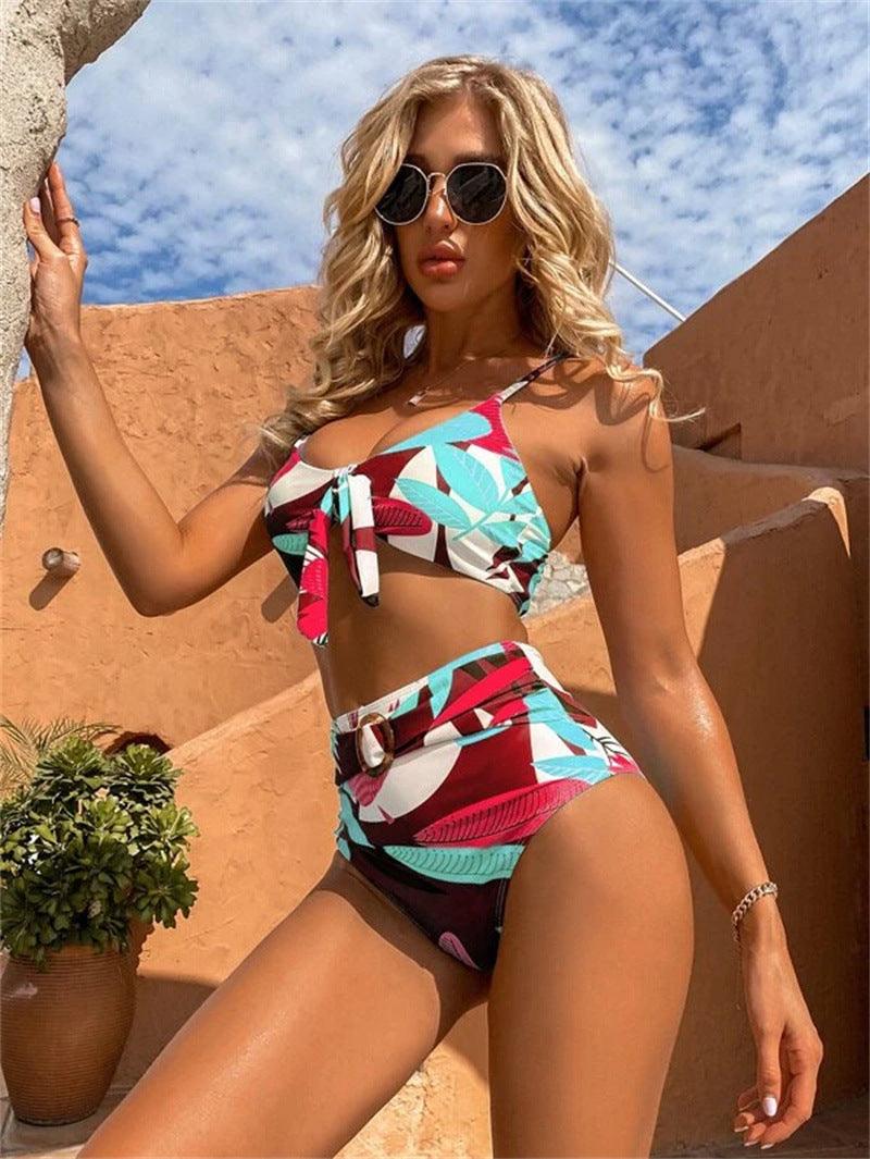 Women's Fashion Popular Print Three Piece Swimwear - Elite Essence Store