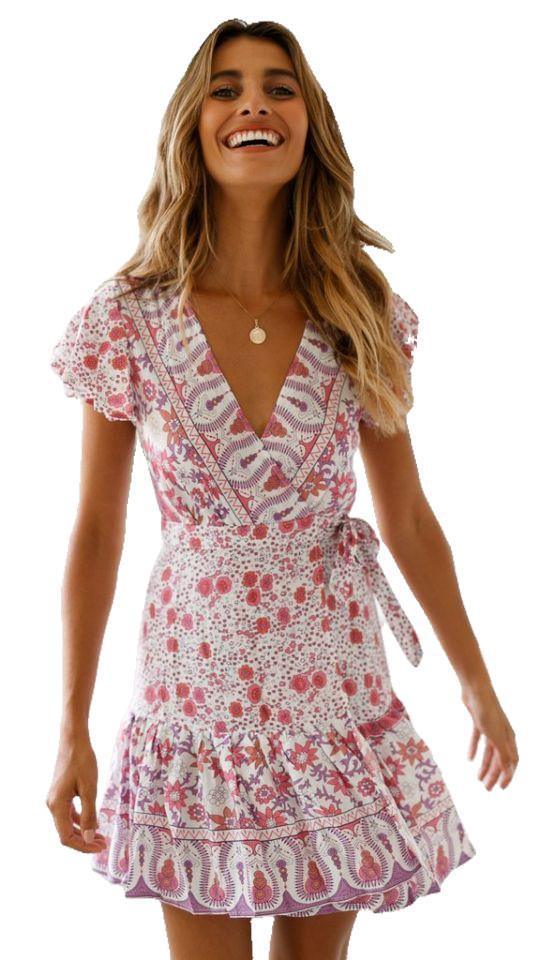 Mia Floral Holiday Beach Dress - Elite Essence Store