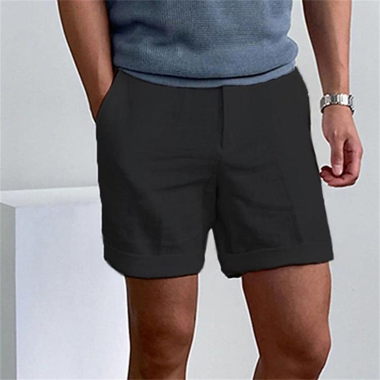 Men's Slant Pockets Pure Color Comfort Breathable Workout Shorts - Elite Essence Store