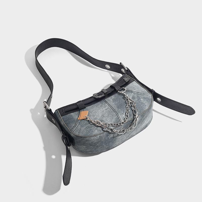 Sweet Cool Hot Girl Denim Underarm Bag - Elite Essence Store