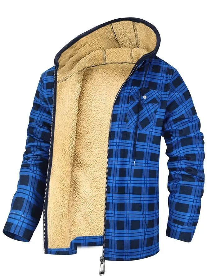 Thickened Cotton-padded Clothes Plaid Long Sleeve Loose