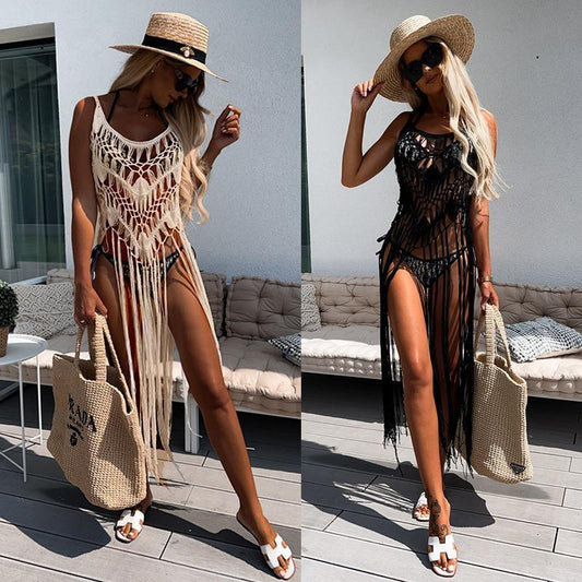 Blouse Beach Dress Tassel Knitting Bikini - Elite Essence Store