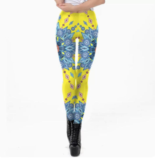 European And American Thin Leggings Women Wear Digital Printed Trousers - Elite Essence Store