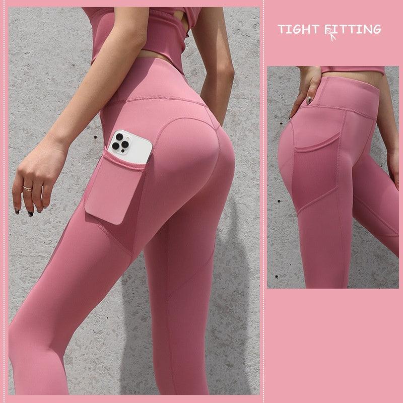 Gym Sport Seamless Leggings With Pockets Push Up High Waist Pants Women Fitness Running Yoga Pants Gym Sport Seamless Leggings - Elite Essence Store